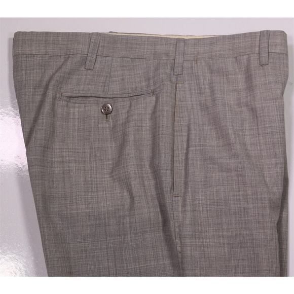 Antico Pantalone Napoli Light Gray Button-Fly Wool Dress Pants Trousers 33x28 - Picture 2 of 6
